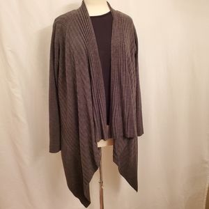 Apt 9 Charcoal Grey Waterfall Cardigan. Rib Knit